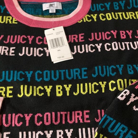 New Juicy By Juicy Couture Crew Neck Long Sleeve Pullover Sweater - Picture 4 of 10